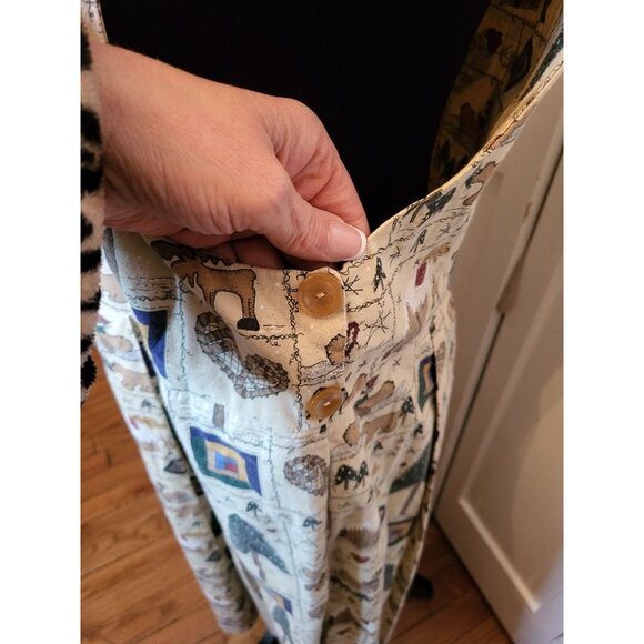 Vintage 90s Handmade Christmas Dress/Jumper S Custom Primitive Winter Cottage - Picture 7 of 9